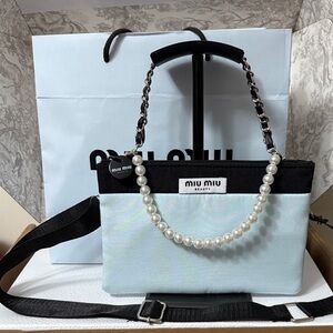 Miu Miu Black and Blue Beauty Bag